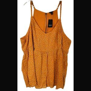 Torrid Mustard Polka Dot Tank Size 5 NWT